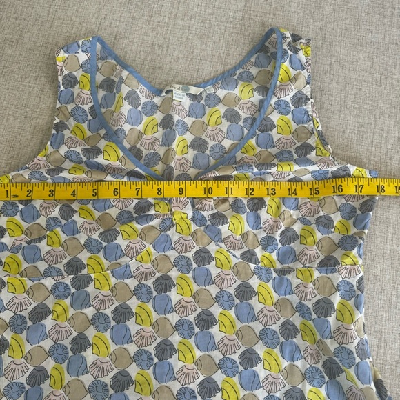 Boden Seashell graphic 100% cotton lightweight Print Tank Top Blouse 8 M Medium - Picture 5 of 12